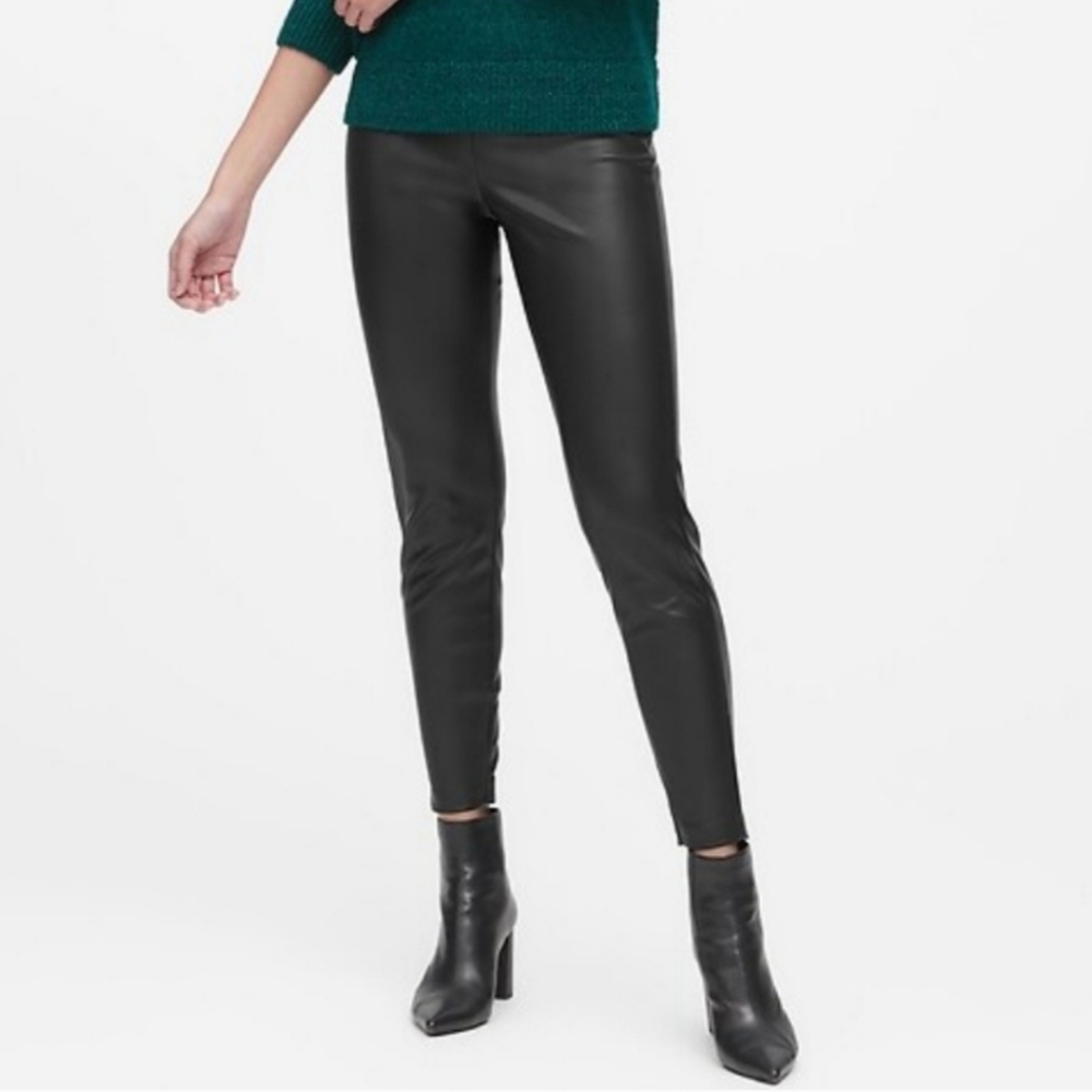 Banana Republic Faux Leather Black Legging